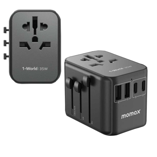 Momax UA9 1-World PD35W 5 Ports + AC Travel Adapter