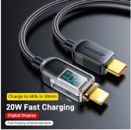 Joyroom S-CL020A4 20W Digital Display 1.2m Type-C to Lightning Fast Charging Data Cable