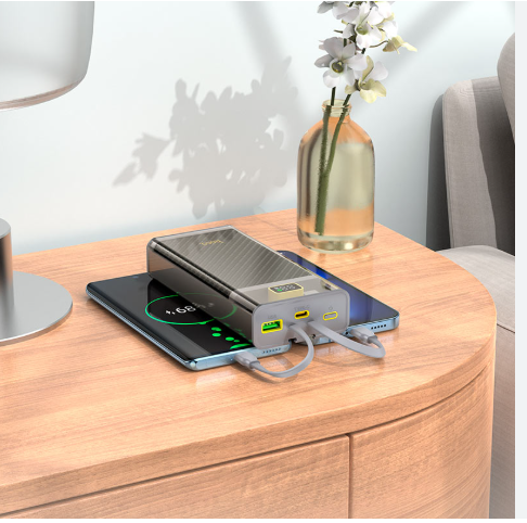 Hoco J104A 22.5W Fully Compatible Power Bank With Cable (20000mAh)
