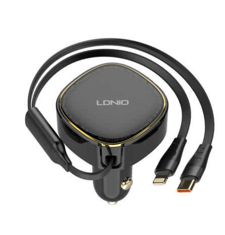 LDNIO C107 30W Wired Type-C OR Lightning Ultra Fast Car Charger