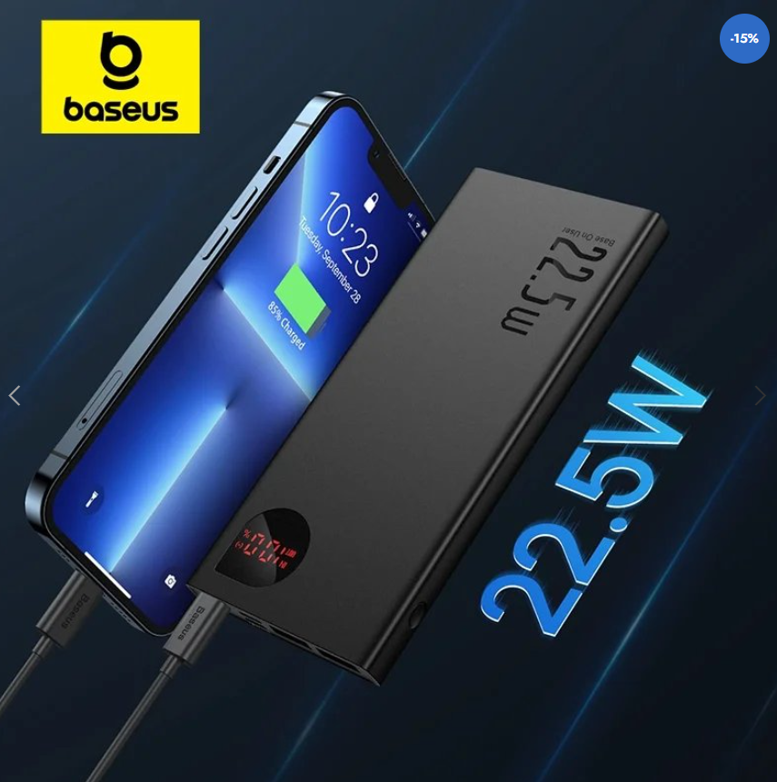 Baseus Adaman Metal Digital Display Quick Charge Power Bank 22.5W 10000mAh