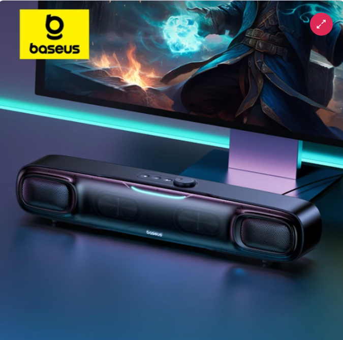 Baseus AeQur DS10 Mini Soundbar Desktop Bluetooth Speaker with RGB Light
