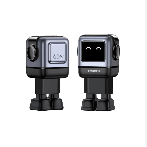 Ugreen Uno Charger 65W Robot GaN USB C Charger 1 USB-A and 2 USB-C Ports