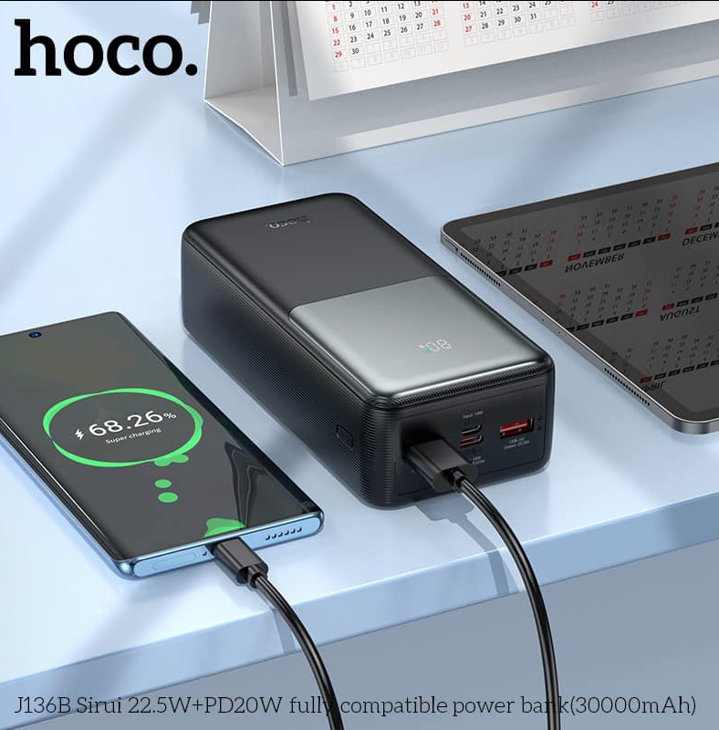 HOCO J136B 30000mAh 22.5W Power Bank