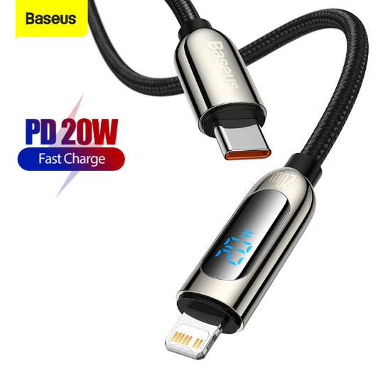 Baseus 20W Display Fast Charging Data Cable Type-C to IP (2 Meter)