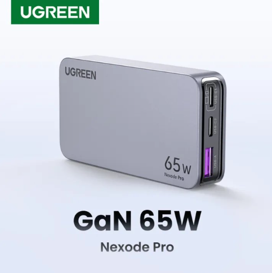 Ugreen Nexode Pro 65W 3-Port GaN Ultra-Slim Fast Charger (15817)