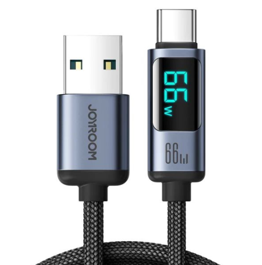 JOYROOM S-AC066A16 Prism Series 66W USB-A to Type-C Digital Display Fast Charging Data Cable