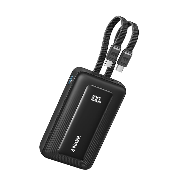Anker Zolo A1680H12 10000mAh 35W Power Bank with Built-in Dual USB-C Cable