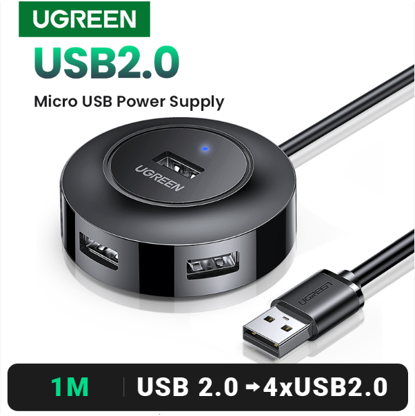 UGREEN CR106 (20277) USB 2.0 Hub 4 Ports 1M