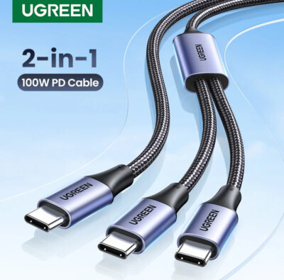UGREEN US561 2-in-1 Universal 100W PD Type-C Fast Charging Cable (1.5m) | 35087