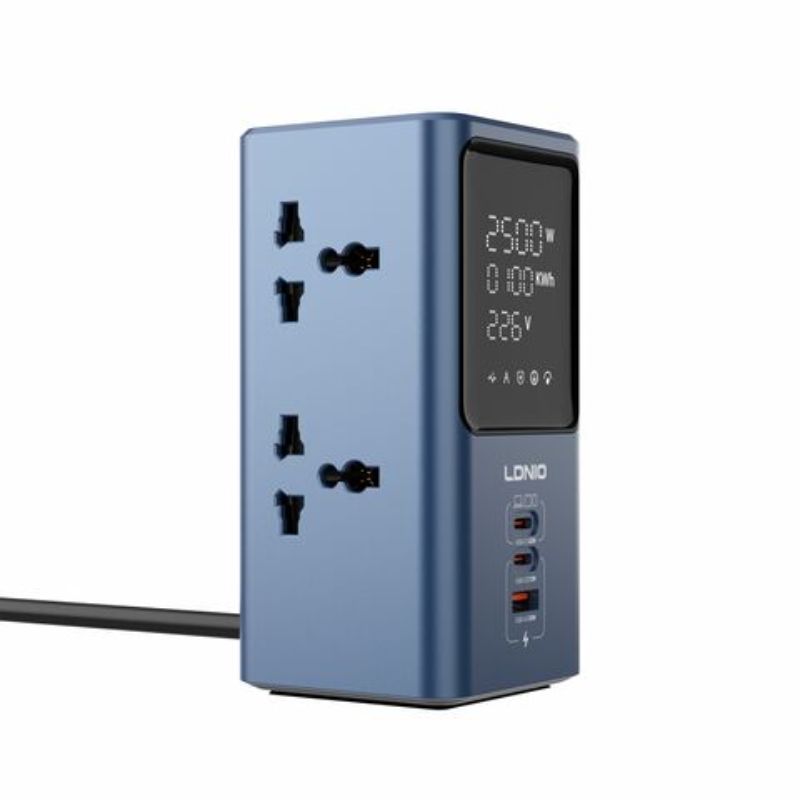 LDNIO SC2 PD 45W GaN USB-C Fast Charging 7-in-1 Charge Station Power Strip with LED Screen