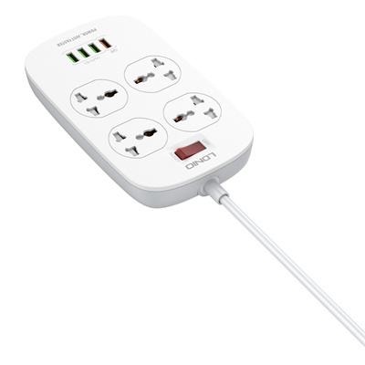 LDNIO SC4407C Universal Outlet 45W USB Power Strip with 4 AC outlets