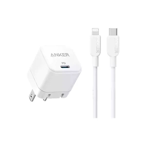 Anker PowerPort III 20W Cube PD Charger with USB-C to Lightning Cable (B2149)