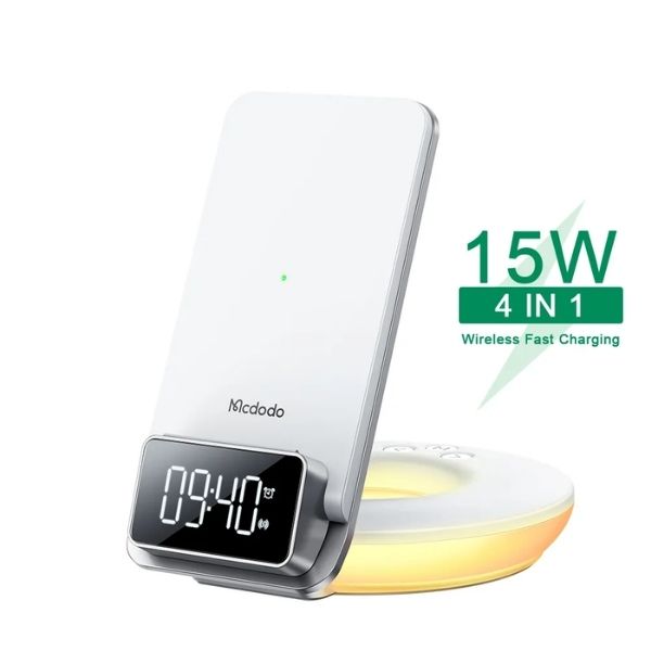 Mcdodo CH-1610 4-in-1 Wireless Charger Pad with LED Bedside Lamp
