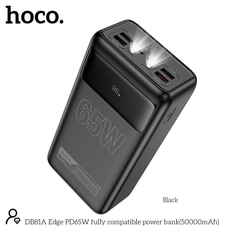 Hoco DB81A 65W PD 50000mAh Power Bank with 4 USB & 2 Type-C Ports