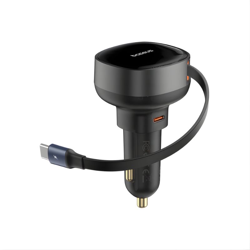 Baseus Enjoyment Pro Retractable USB C 60W Car Charger